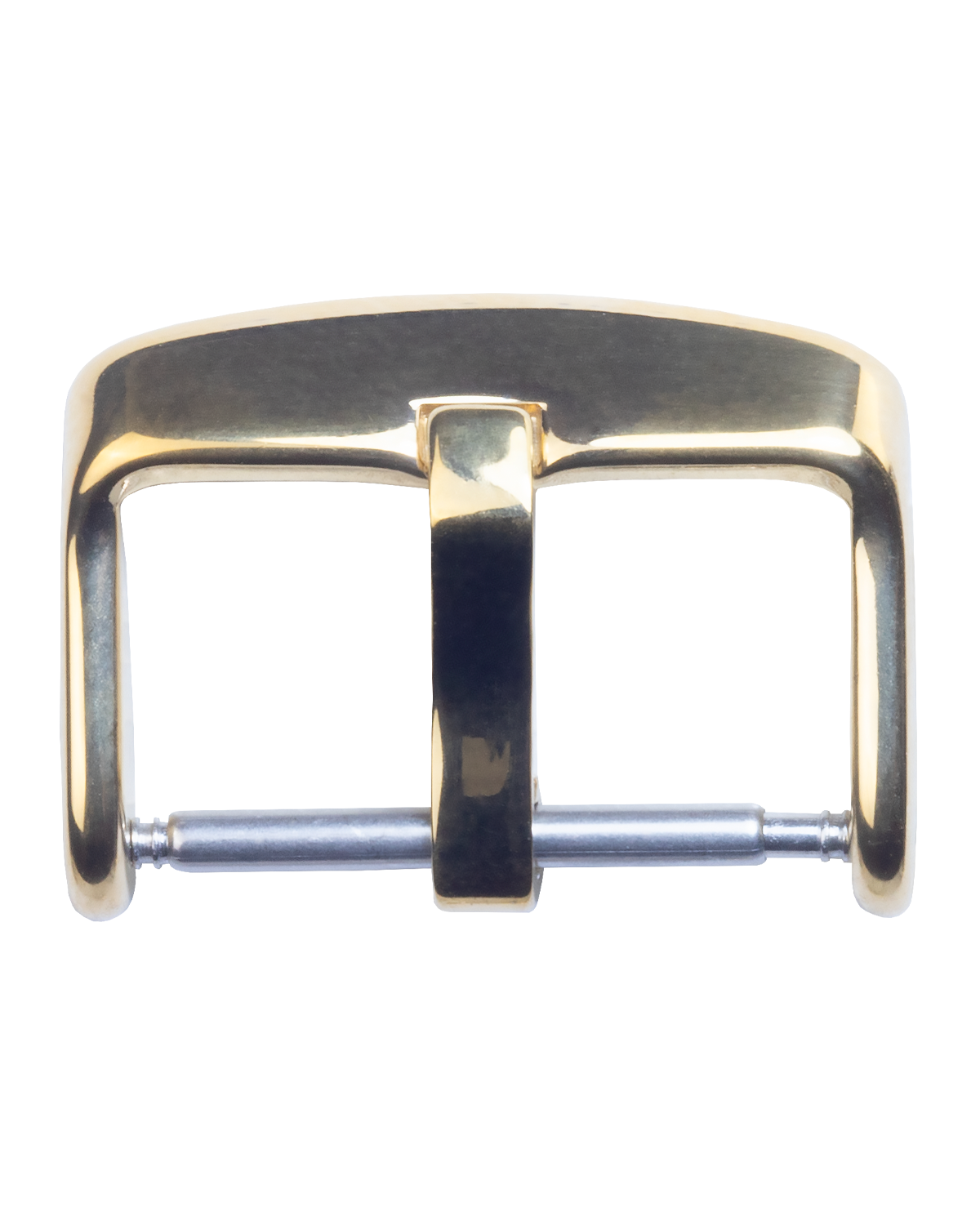 Buckle with wide pin, gold plated